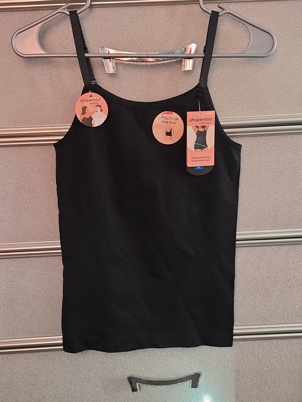 Shapermint Black Slim Stretch Camisole Tank